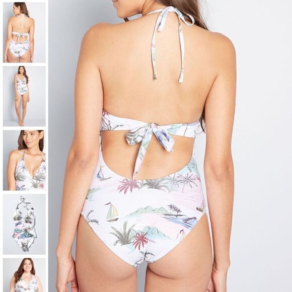 ModCloth The Brenda One Piece Swimsuit Sz XL NWOT - Picture 2 of 7